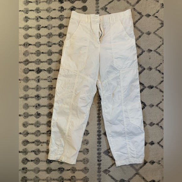 Maeve by Anthropologie White high weisted Cargo Utility Pants size 8 - Picture 6 of 10
